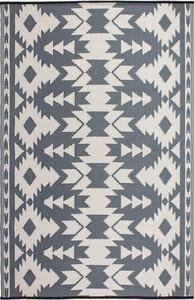 Sivi dvostrani vanjski tepih od reciklirane plastike Fab Hab Miramar Gray, 90 x 150 cm