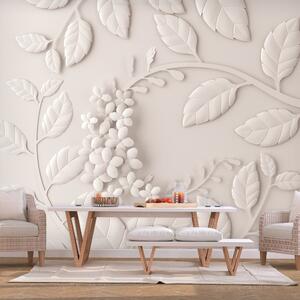 Tapeta velikog formata Artgeist Cream Paper Flowers, 400 x 280 cm