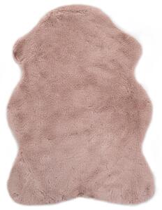 VidaXL Tepih od umjetnog zečjeg krzna 65 x 95 cm blijedo ružičasti