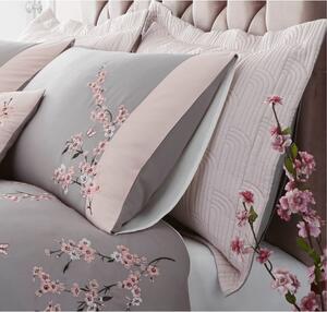 Ružičasto-siva posteljina Catherine Lansfield Blossom, 200 x 200 cm