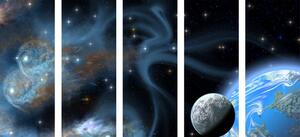 5-dijelna slika beskrajna galaksija