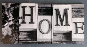 5-dijelna slika slova HOME u crno-bijelom dizajnu