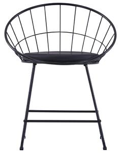 VidaXL Stolice sa sjedalima od umjetne kože 2 kom crne čelične