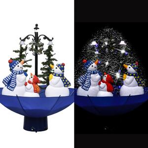 VidaXL Božićno drvce koje sniježi sa stalkom plavo 75 cm PVC