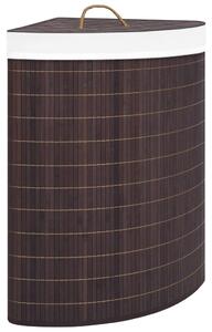 VidaXL Kutna košara za rublje od bambusa smeđa 60 L