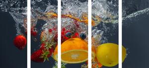 5-dijelna slika voće u vodi