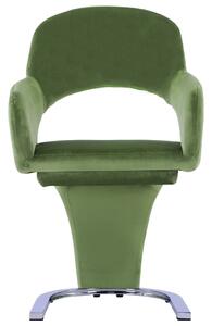 VidaXL Blagovaonske stolice 2 kom zelene baršunaste