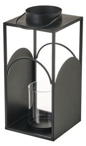 Crni metalni lampion Unimasa, visina 35 cm