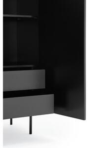 Crna visoka komoda 97x130 cm - Teulat Sierra
