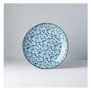 Plavo-bijeli keramički tanjur MIJ Daisy, Ø 23 cm