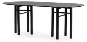 Crni ovalni blagovaonski stol Teulat Junco, dužine 200 cm