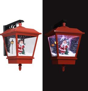 VidaXL Božićna zidna svjetiljka s Djedom Mrazom LED crvena 40x27x45 cm