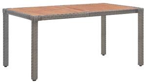 VidaXL Vrtni stol sivi 150x90x75 cm poliratan i masivno bagremovo drvo