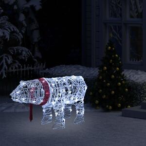 VidaXL Ukrasni božićni medvjed s 45 LED žarulja 71x20x38 cm akrilni