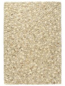 VidaXL Tepih s kamenčićima od vunenog filca 160x230 cm bež/sivi/smeđi