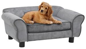 VidaXL Sofa za pse siva 72 x 45 x 30 cm plišana