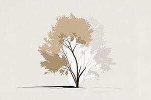 Slika minimalističko stablo s listovima