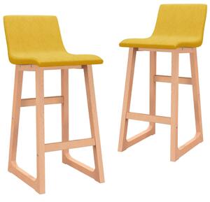 VidaXL Barski stolci od tkanine 2 kom boja senfa