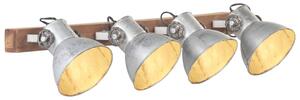 VidaXL Industrijska zidna svjetiljka srebrna 90 x 25 cm E27