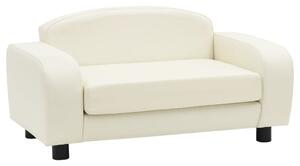 VidaXL Sofa za pse krem-bijela 80 x 50 x 40 cm od umjetne kože