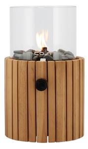 Plinska svjetiljka od tikovine Cosi Scoop Timber, visina 30 cm