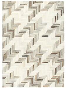 VidaXL Tepih od prave dlakave kože patchwork 80 x 150 cm sivo-bijeli