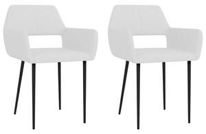 VidaXL Blagovaonske stolice od tkanine 2 kom bijele