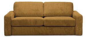Senf žuta sklopiva sofa od samta 195 cm Nona – Makamii
