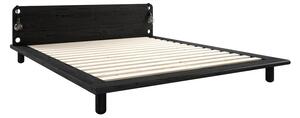 Bračni krevet od crnog bora s podnicom 160x200 cm Peek – Karup Design