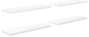 VidaXL Plutajuće zidne police 4 kom sjajne bijele 120x23,5x3,8 cm MDF