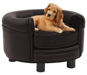 VidaXL Sofa za pse smeđa 48 x 48 x 32 cm od pliša i umjetne kože