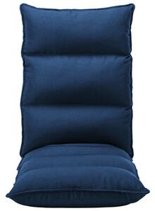 VidaXL Sklopiva podna stolica od tkanine plava