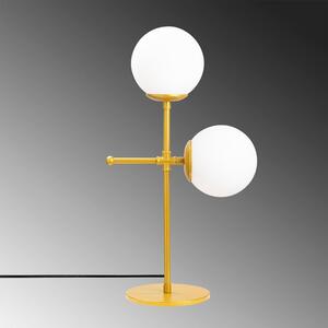 Stolna svjetiljka u zlatno-bijeloj boji Opviq lights Mudoni