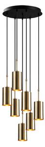 Viseća svjetiljka za 7 žarulja u zlatnoj boji Opviq lights Kem Tube