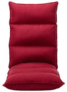 VidaXL Sklopiva podna stolica od tkanine crvena boja vina