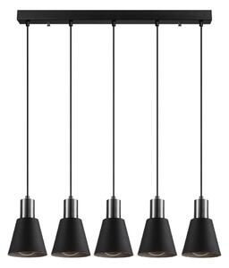 Crna viseća svjetiljka za 5 žarulja Opviq lights Kem