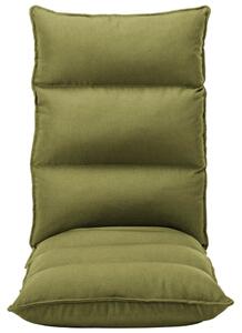 VidaXL Sklopiva podna stolica od tkanine zelena