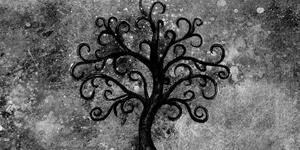 Slika crno-bijelo drvo života