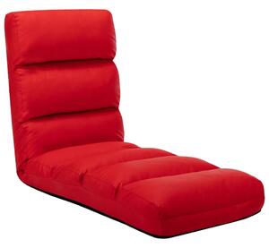 VidaXL Sklopiva podna stolica od umjetne kože crvena
