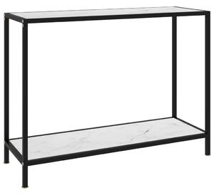 VidaXL Konzolni stol bijeli 100 x 35 x 75 cm od kaljenog stakla