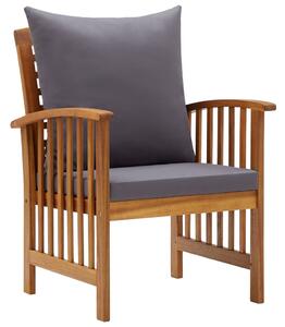 VidaXL Vrtne stolice s jastucima 2 kom od masivnog bagremovog drva