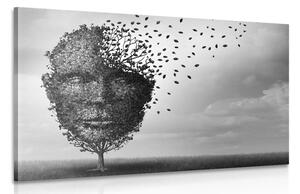 Slika apstraktno lice u obliku stabla