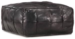 VidaXL Tabure crni 60 x 60 x 30 cm od prave kozje kože