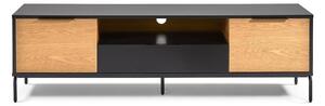 Crno-smeđa TV klupa Kave Home SAVOI, 170 x 50 cm