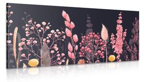 Slika varijacije trave u ružičastoj boji