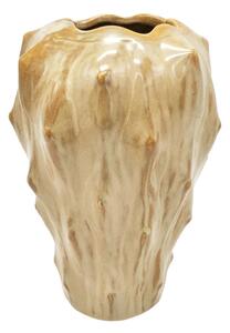 Keramička vaza u boji pijeska PT LIVING Flora, visina 23,5 cm
