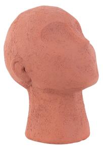 Narančasta dekorativna skulptura u boji terakote PT LIVING Face Art, visina 22,8 cm