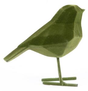 Tamnozelena dekorativna skulptura PT LIVING Bird, visina 17 cm