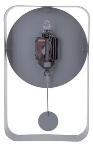 Sivi zidni sat s klatnom Karlsson Charm, visina 32,5 cm