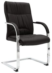VidaXL Konzolna uredska stolica od umjetne kože crna